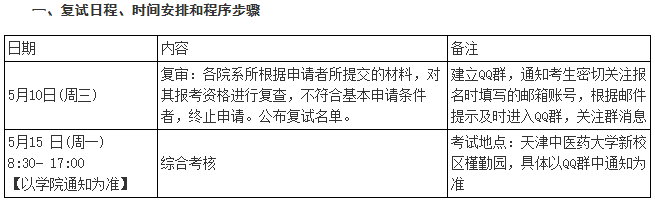 天津中医药大学2023年博士研究生考试复试通知（中西医结合学院）