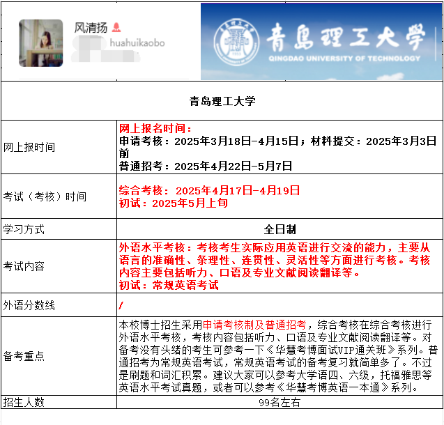 2026年考博青岛理工大学考博报名时间、考试内容及备考重点
