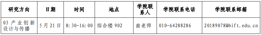 北京服装学院2026年艺术设计学院博士研究生综合考核(复试)安排
