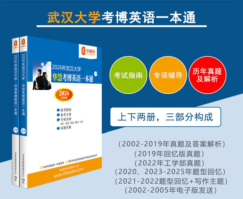 华慧2026年武汉大学华慧考博英语一本通02-19武大历年真题解析