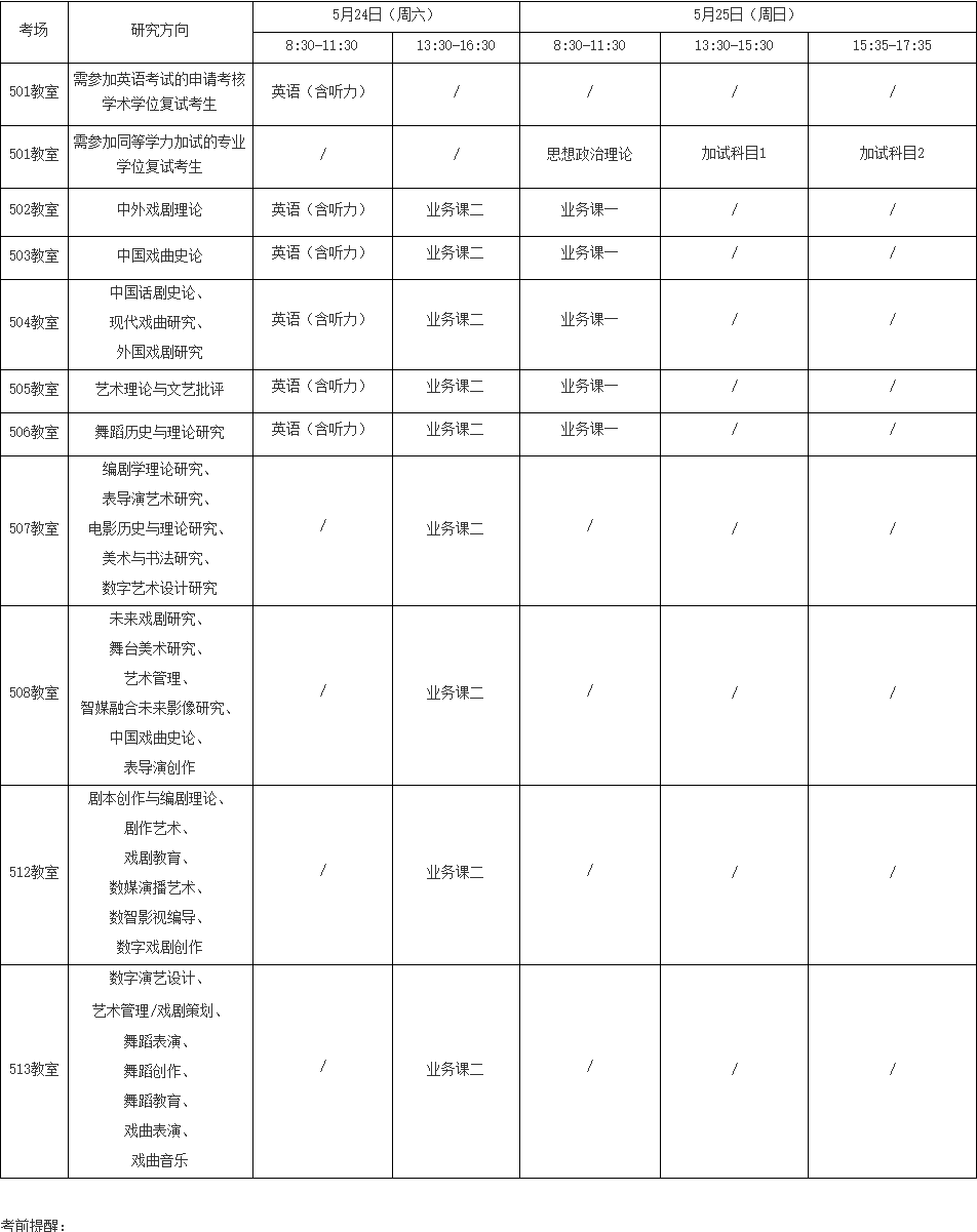 上海戏剧学院2025年博士研究生笔试日程安排及注意事项