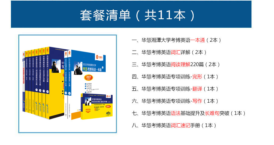 华慧2025年湘潭大学考博英语真题/词汇/阅读/完形/翻译/写作/长难句