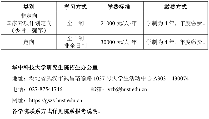 华中科技大学2024年工程类专业学位博士研究生招生简章
